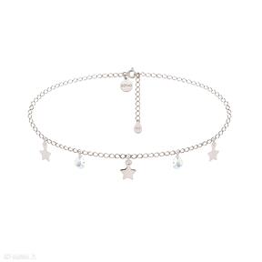 Choker gwiazdkami różowego złota kryształami swarovski® crystal