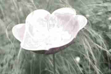 Kwiat ceramiczny ogrodowy różowy śr 17,5 cm - poidełko dla owadów ceramika reniflora, ogród
