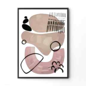 Plakat geometria wzory - format 40x50 cm bez ramy plakaty hogstudio, geometryczny, boho