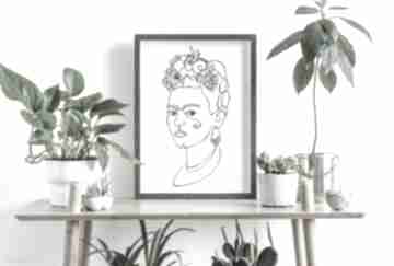 Plakat A3 - frida kreska 2 plakaty gabriela krawczyk, wydruk, kahlo, line, art