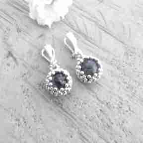 Srebrne klipsy retro, klasyczna, ażurowe wzory: biżuteria - kamieniami jewelsbykt