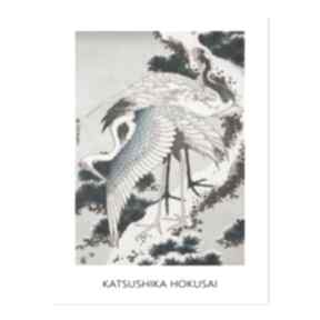 Plakat żurawie - sztuka japońska 40x50 cm 8-2 0009 plakaty raspberryem vintage, japonia