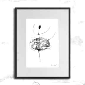 Grafika z ramą - nr 89 maja gajewska czarno biala, z autorska, dla kobiety, na prezent