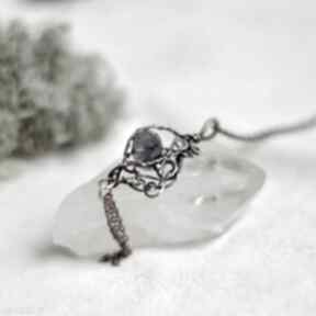 fioletowy miedź, miedziany biżuteria na prezent naszyjnik - kryształem wire wrapping wisior