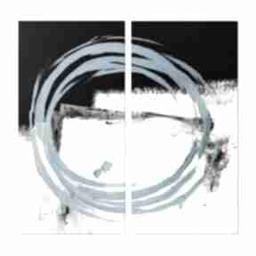 The ring II, abstrakcja, nowoczesny ręcznie na aleksandrab obraz, malowany, płótnie, okrąg