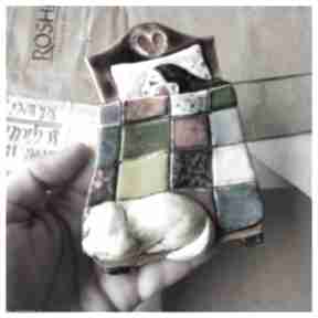 Tabliczka do pokoju - piesek kołderce wylęgarnia pomysłów ceramika, patchwork, drzwi, pies