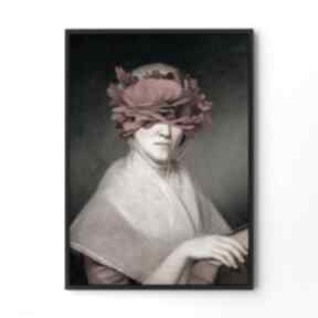 Plakat lady papaver format 30x40 cm - kwiaty kobieta maki plakaty hogstudio, modny, elegancki