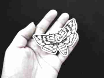 Naszywka moth ćma haft haftowana filcowa komputerowo seria