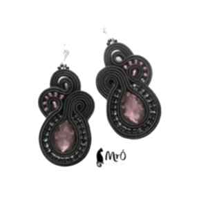 Kolekcja - evita II kolczyki mro soutache, flamenco, sutasz