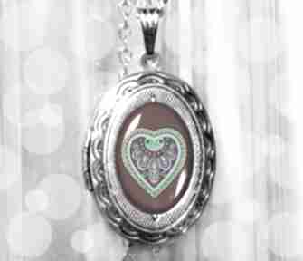 Folkowe serce - medalion mały sekretnik otwierany, idealny na prezent naszyjniki gala vena