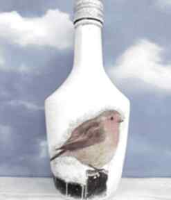 Pod choinkę: Ptak rudzik dekoracyjna butelka kolekcji vögel