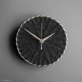 Elegancki zegar w stylu glamour zegary studio blureco ścienny, wiszący z wikliny, ekologiczne