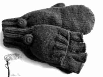 Bezpalczatki z #17 mon du rękawiczki, druty, klapka, mitenki, bez palców