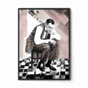 Plakat mężczyzny - format 30x40 cm hogstudio na prezent, plakaty, do salonu, portret, wnętrza