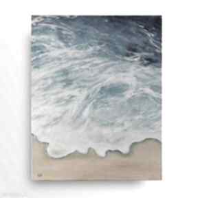 akrylowy formatu 41x33 cm paulina lebida plaża, akryl, obraz, płótno
