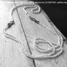 Klasyka inaczej naszyjnik z naturalnych pereł i srebra szarotka perła, słodkowodna, rzeczna