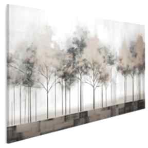 Obraz na płótnie - las do 120x80 cm 115801 vaku dsgn drzewa, krajobraz, brąz, w linii, salonu