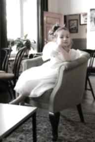 Elegancka sukienka z tiulem lily, biała tessita kienka dla dziewczynki, imprezowa, spódnica