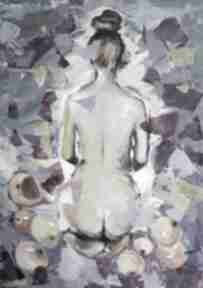 "ponad szczęściem" obraz akrylowy na płótnie 70cm x 50cm artystki adriany laube - akt art