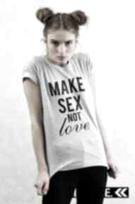 Make sex t-shirt gray defence koszulki modne