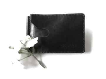 Banknotówka - portlel skórzany portmonetka - rękodzieło skóra prezent