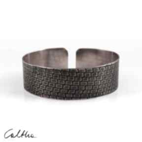 Siatka - miedziana bransoletka 190405-06 caltha, metalowa, biżuteria, minimalistyczna