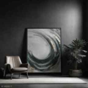 fala, wym 70x100 cm akryl, ręcznie malowany diana abstract art abstrakcja, obrazy do salonu