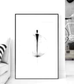 Obraz 50x70 cm wykonany ręcznie 3512706 art krystyna siwek do salonu, grafika czarno biała