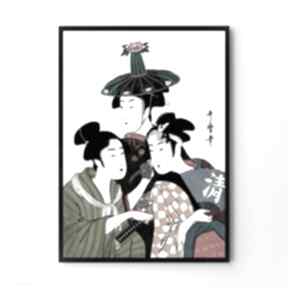 Plakat obraz azjatyckie trio 40x50 cm hogstudio grafiki do salonu, azja, preznet