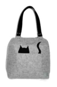 Grey & cat na ramię aneta pruchnik filc, kot