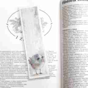 Kolorowy do książki paulina lebida ptaszek, zakładka, laminowana