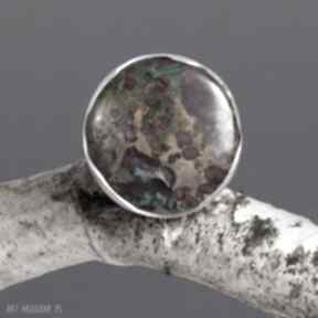 Tęczowy jaspis - pierścionek srebrny a152 artseko, oryginalny