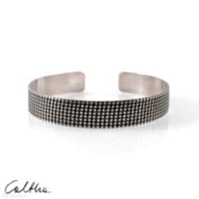 Kratka - miedziana bransoleta 2205-07 caltha, prosta, regulowana minimalistyczna biżuteria
