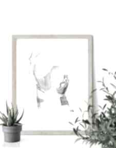 Grafika A4 wykonana ręcznie, abstrakcja, obraz do salonu, 2632411 plakaty art krystyna siwek