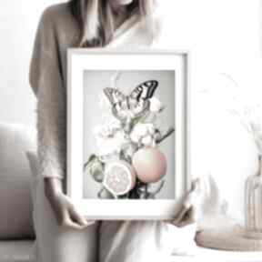 botaniczny kolaż - format 40x50 cm hogstudio plakat, plakaty, do salonu, abstrakcja, wnętrza