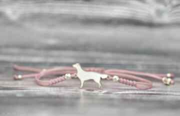 Flat coated retriever - bransoletka z psem, srebro 925 pasją i pędzlem pies, z biżuteria
