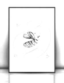 Pszczółka plakat A4, pszczoły 21x30, śmieszny z pszczołami, obrazek do domu plakaty annasko