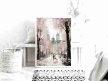 jesienne miasto - format 61x91 cm hogstudio plakat, plakaty, do domu, biura, dziewczęcy