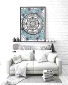 Mandala 50x70cm małgorzata domańska, kwiaty, plakat