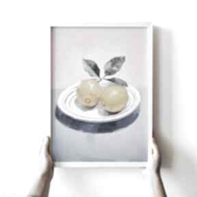 cytryny - format 30x40 cm plakaty hogstudio plakat, do wnętrza, kuchni, restauracji, owoce