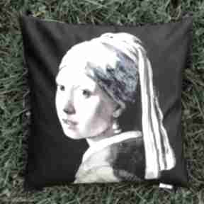 Poduszka - "kobieta z perłą" vermeera viva larte dziewczyna, prezent, malarskie, vermeer, dom