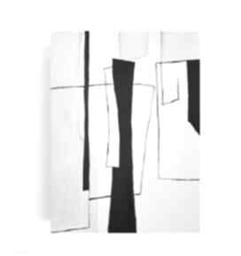 Abstrakcja minimalizm akwarela formatu 24/32 cm paulina lebida