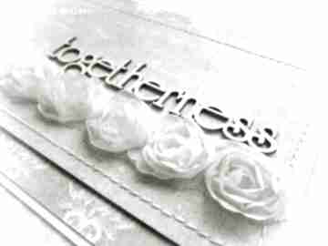 Togetherness delikatna kartka ślubna ślub życzenia miłość róże
