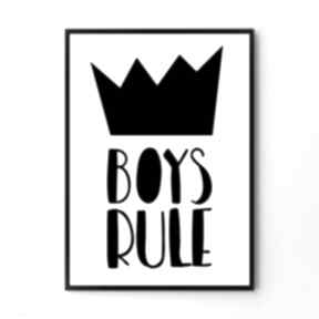 Plakat obraz boys rule 50x70 cm B2 plakaty hogstudio