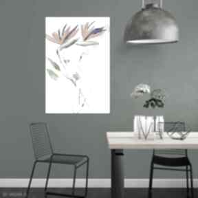 Obraz - plakat 40x60 cm rajski ptak margo art dekoracja, wnętrze, dom, kwiat, kobieta