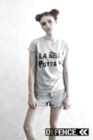 La bella t-shirt gray defence koszulki modna