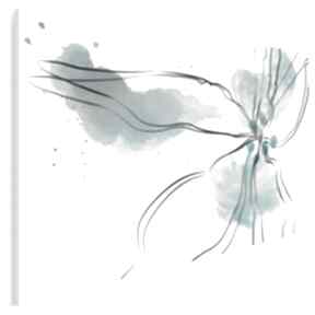 Obraz na płótnie - kwiat turkusowy 120x80 cm 24502 vaku dsgn, abstrakcja, minimalistyczny