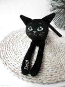 Pluszowy czarny mallow kot, przytulanka, kotek, maskotka, kocurek prezent, handmade