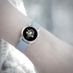 mały - folkowy czarny, niebieski zegarki yenoo zegarek, silikonowy pasek, ludowy, dziecięcy