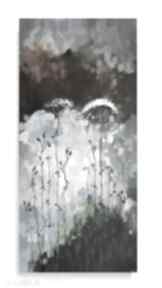 Trawki z pajęczyną akrylowy formatu 30x60 cm paulina lebida pejzaż, akryl, obraz